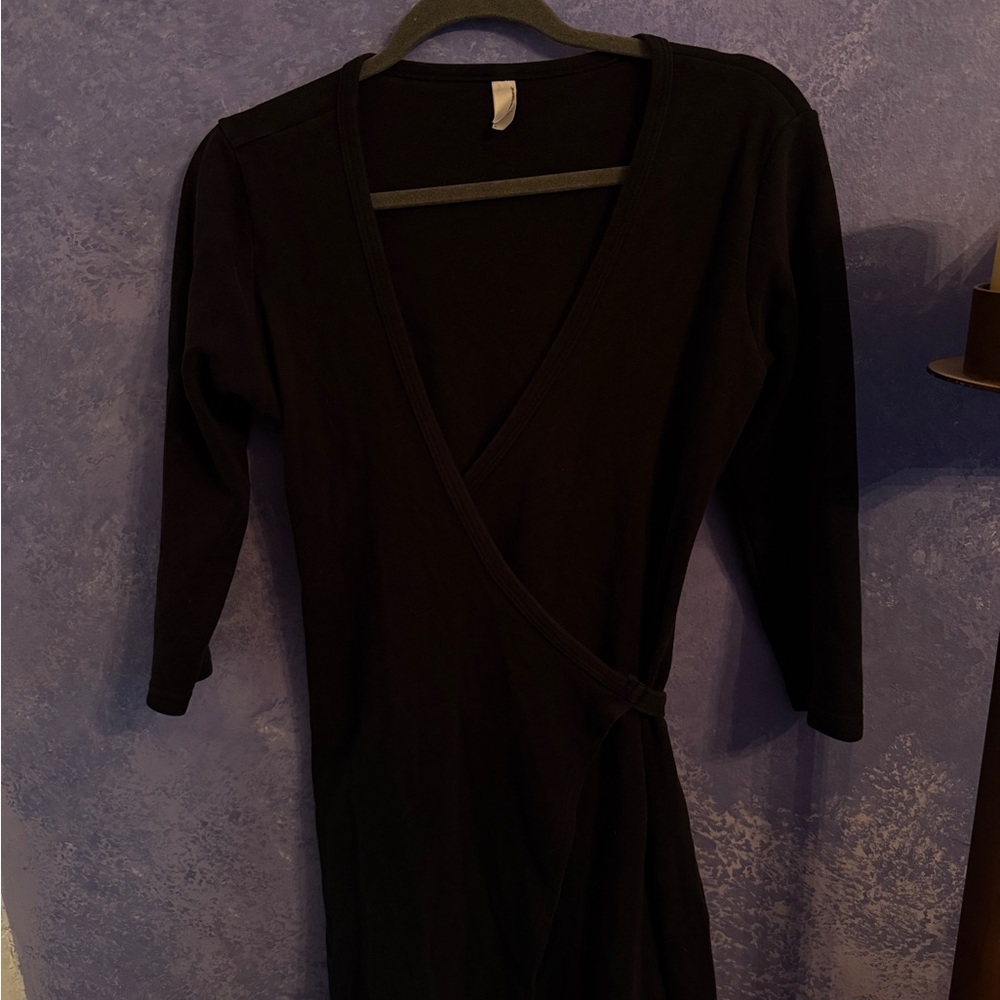 American Apparel Black Long Sleeve Dress